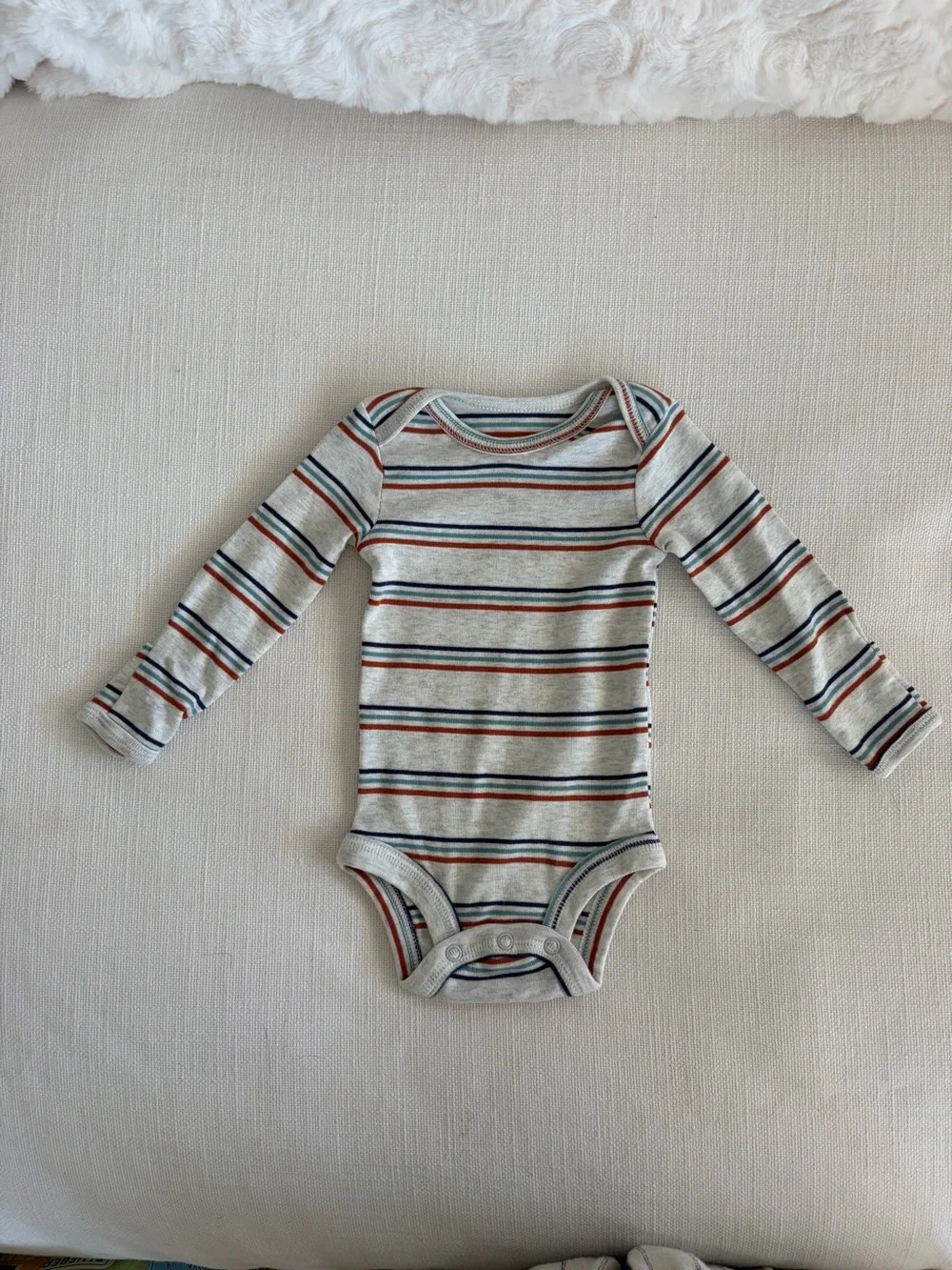 Set of 3 Carter's Bear Theme Long-Sleeve Onesies